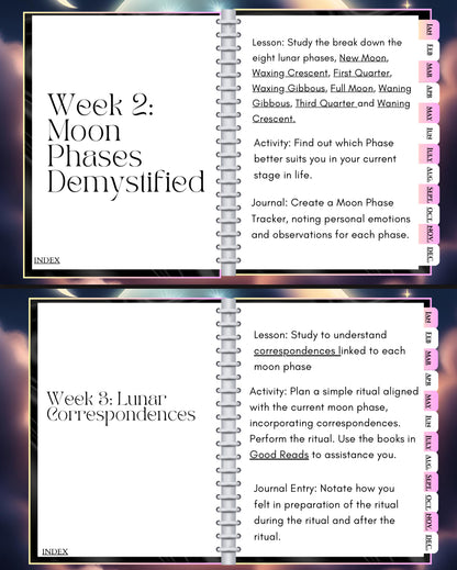 Moon Rites Course Digital Journal/Planner